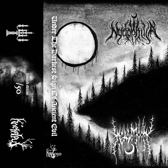 nyctophilia / hellmoon – under the darkest sign of ancient evil [split]